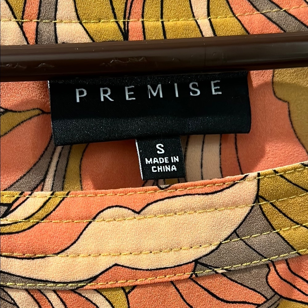 Premise Women's Floral Top - Orange and Green - Picture 2 of 5